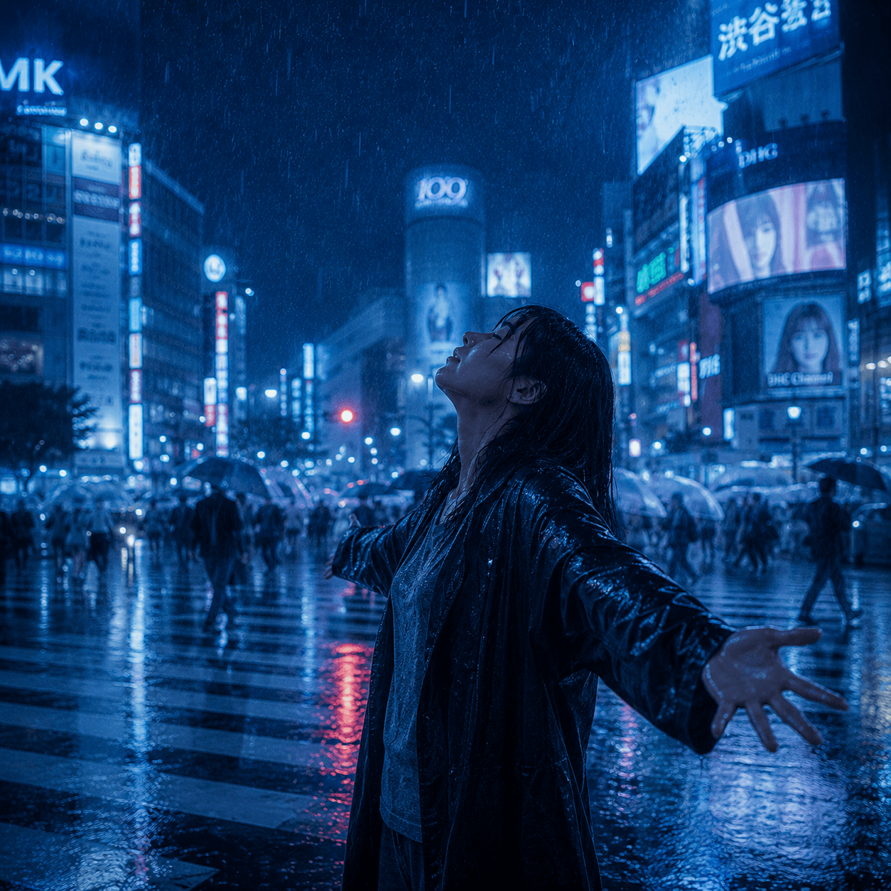 雨に打たれて